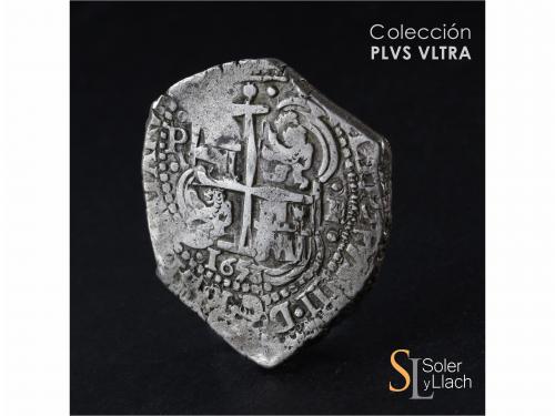 FELIPE IV. 8 Reales. 1653. POTOSÍ. E. Anv.: Fecha de cuatro 