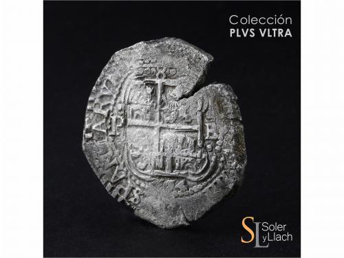 FELIPE IV. 8 Reales. 1654. POTOSÍ. E. Anv.: 8 debajo de coro