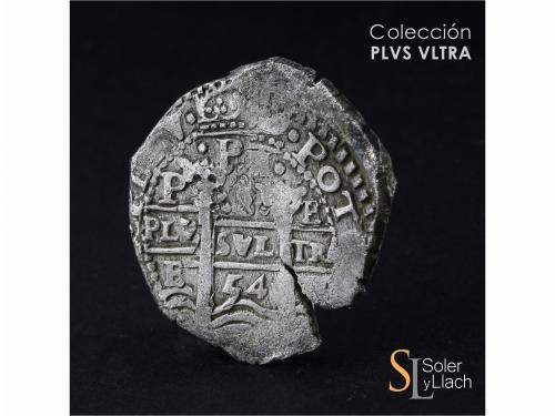 FELIPE IV. 8 Reales. 1654. POTOSÍ. E. Anv.: 8 debajo de coro