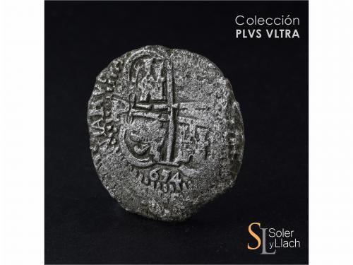 FELIPE IV. 8 Reales. 1654. POTOSÍ. E. Rev.: PH debajo de la 