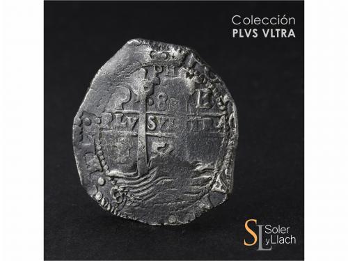 FELIPE IV. 8 Reales. 1656. POTOSÍ. E. Anv.: 8 debajo de coro