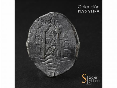 FELIPE IV. 8 Reales. 1657. POTOSÍ. E. Anv.: 8 debajo de coro