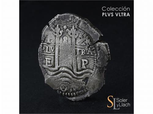 FELIPE IV. 8 Reales. 1661. POTOSÍ. E. 27,21 grs. Variante co