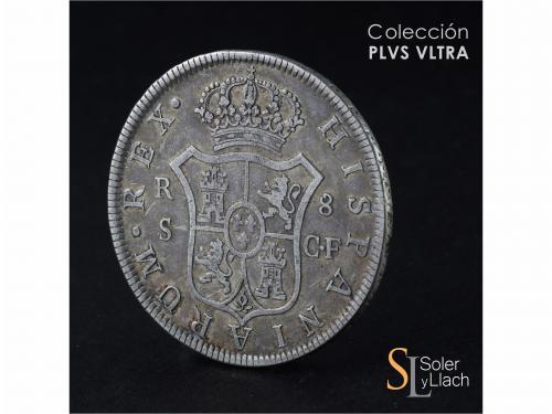 CARLOS III. 8 Reales. 1772. SEVILLA. C.F. 26,51 grs. Pátina.