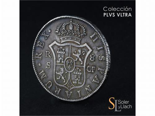 CARLOS III. 8 Reales. 1774. SEVILLA. C.F. 26,83 grs. Pátina 