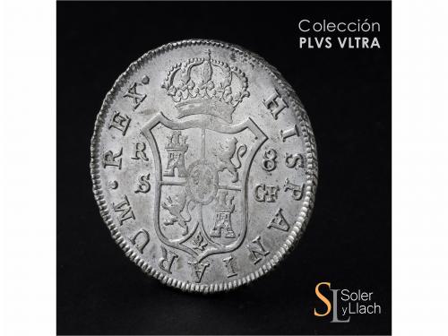 CARLOS III. 8 Reales. 1776/5. SEVILLA. C.F. 26,9 grs. Acuñac