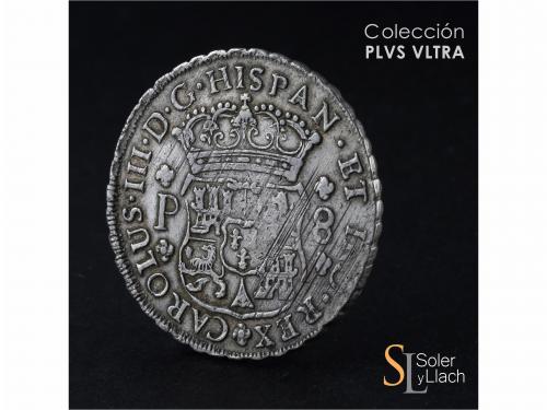 CARLOS III. 8 Reales. 1760. GUATEMALA. P. 26,91 grs. Columna