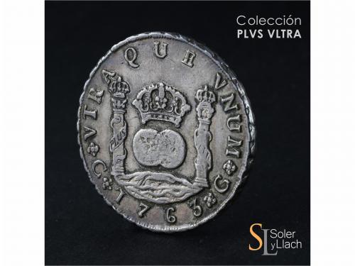 CARLOS III. 8 Reales. 1763. GUATEMALA. P. 26,84 grs. Columna
