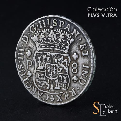 CARLOS III. 8 Reales. 1765. GUATEMALA. P. 25,26 grs. Columna