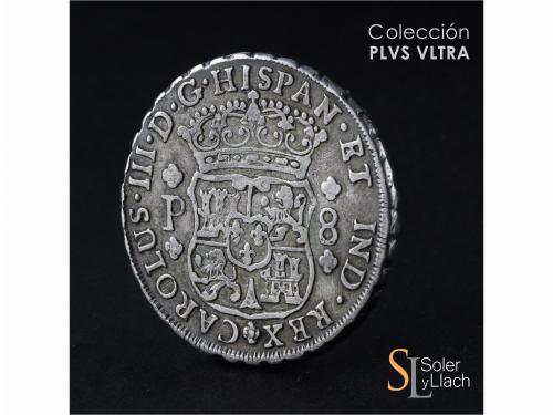 CARLOS III. 8 Reales. 1766. GUATEMALA. P. 26,57 grs. Columna