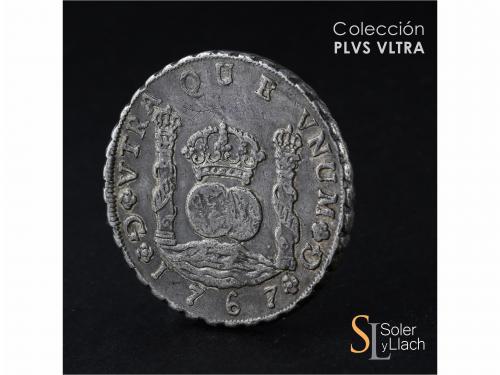 CARLOS III. 8 Reales. 1767. GUATEMALA. P. 26,94 grs. Columna