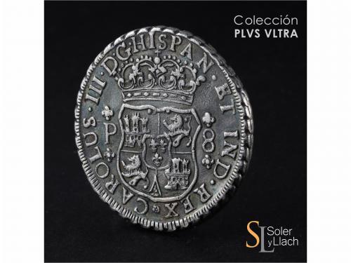 CARLOS III. 8 Reales. 1768. GUATEMALA. P. 26,99 grs. Columna
