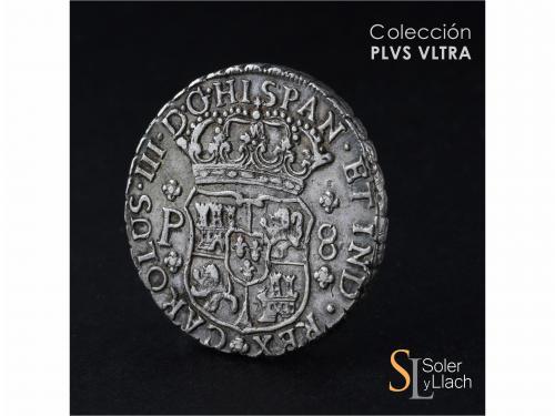 CARLOS III. 8 Reales. 1770. GUATEMALA. P. 26,84 grs. Columna