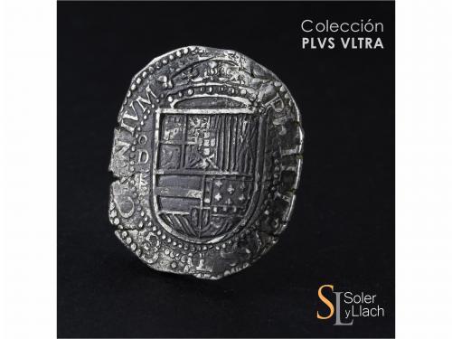 FELIPE II. 8 Reales. 1598. VALLADOLID. D. Anv.: D roel encim