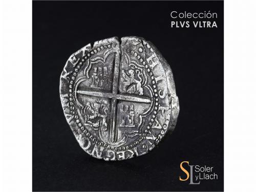 FELIPE II. 8 Reales. 1598. VALLADOLID. D. Anv.: D roel encim