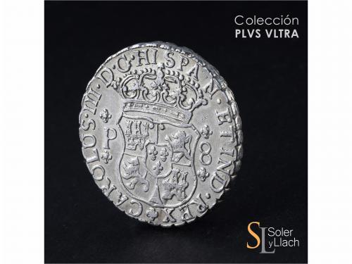 CARLOS III. 8 Reales. 1771. GUATEMALA. P. 26,87 grs. Columna