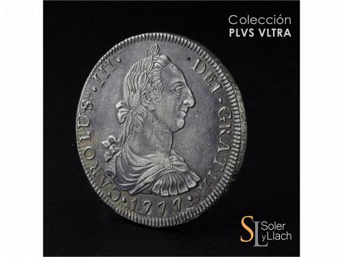 CARLOS III. 8 Reales. 1777. GUATEMALA. P. 26,98 grs. Leyenda