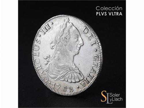 CARLOS III. 8 Reales. 1782. GUATEMALA. P. 26,86 grs. Restos 