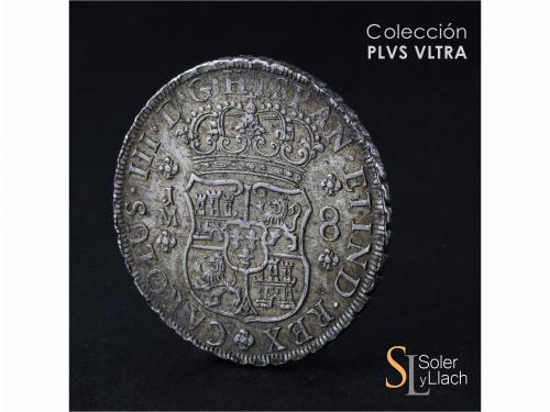 CARLOS III. 8 Reales. 1760. LIMA. J.M. 26,82 grs. Columnario