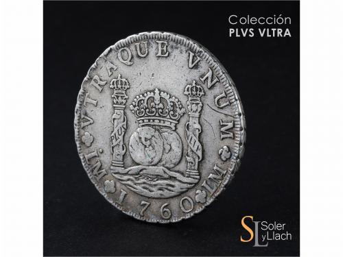 CARLOS III. 8 Reales. 1760. LIMA. J.M. 26,85 grs. Columnario