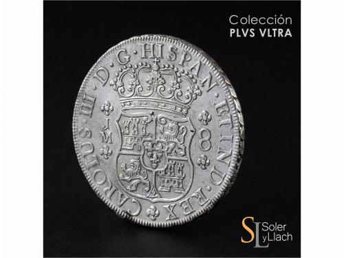 CARLOS III. 8 Reales. 1761. LIMA. J.M. 26,67 grs. Columnario