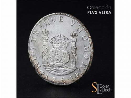 CARLOS III. 8 Reales. 1761. LIMA. J.M. 26,67 grs. Columnario