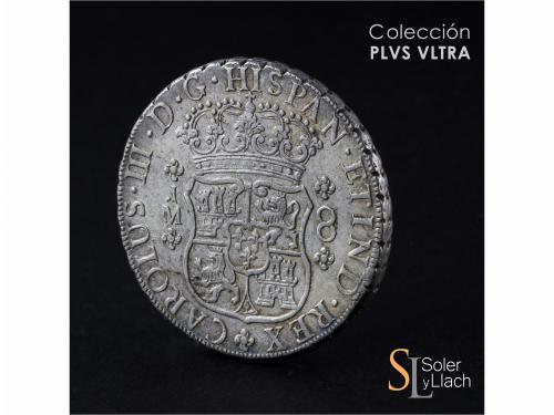 CARLOS III. 8 Reales. 1762. LIMA. J.M. 26,92 grs. Columnario
