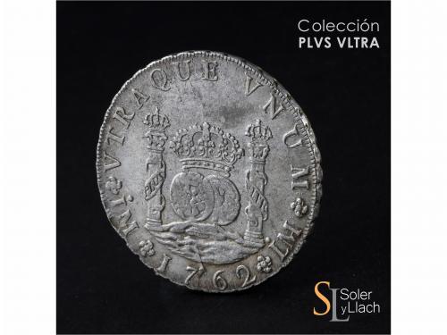 CARLOS III. 8 Reales. 1762. LIMA. J.M. 26,92 grs. Columnario