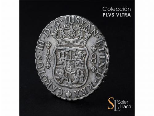 CARLOS III. 8 Reales. 1764. LIMA. J.M. 27,14 grs. Columnario