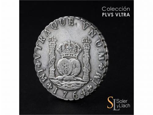 CARLOS III. 8 Reales. 1764. LIMA. J.M. 27,14 grs. Columnario