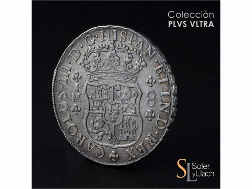 CARLOS III. 8 Reales. 1766. LIMA. J.M. 26,58 grs. Columnario