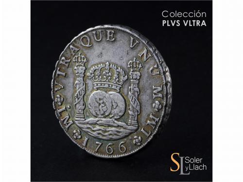 CARLOS III. 8 Reales. 1766. LIMA. J.M. 26,58 grs. Columnario