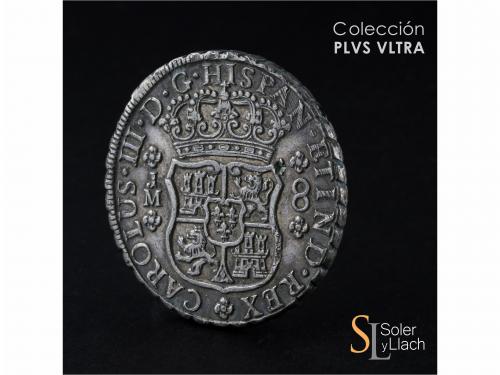 CARLOS III. 8 Reales. 1767. LIMA. J.M. 26,70 grs. Columnario