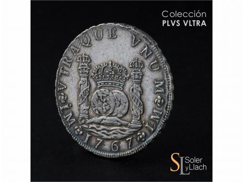 CARLOS III. 8 Reales. 1767. LIMA. J.M. 26,70 grs. Columnario