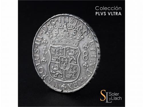 CARLOS III. 8 Reales. 1767. LIMA. J.M. 26,88 grs. Columnario