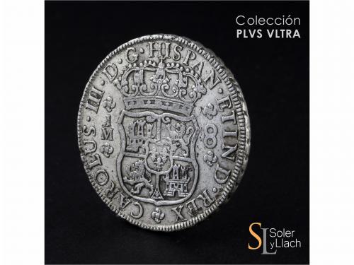 CARLOS III. 8 Reales. 1768. LIMA. J.M. 27,08 grs. Columnario