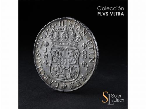 CARLOS III. 8 Reales. 1770. LIMA. J.M. 27 grs. Columnario. L