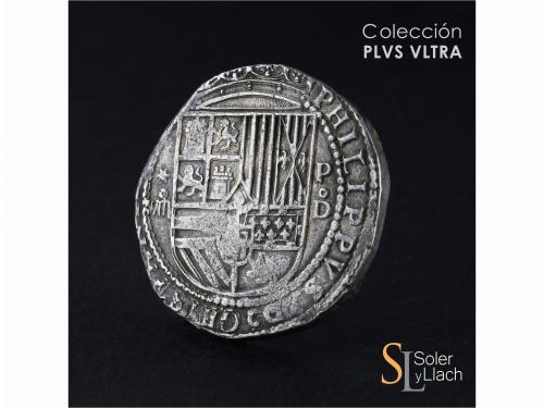 FELIPE II. 8 Reales. S/F. LIMA. D. Anv.: Estrella / VIII roe