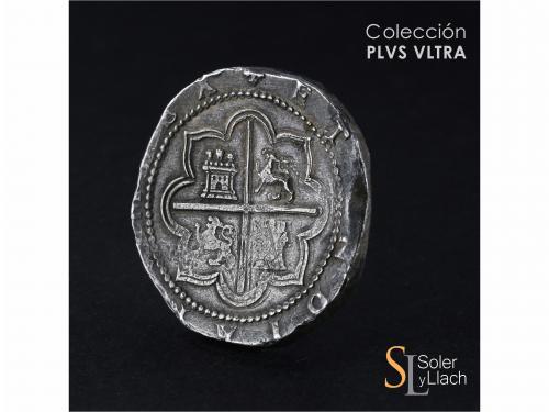 FELIPE II. 8 Reales. S/F. LIMA. D. Anv.: Estrella / VIII roe