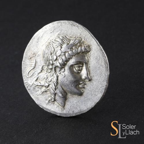 MONEDAS GRIEGAS. Tetradracma. 190 a.C. MYRINA. AIOLIS. Cabez