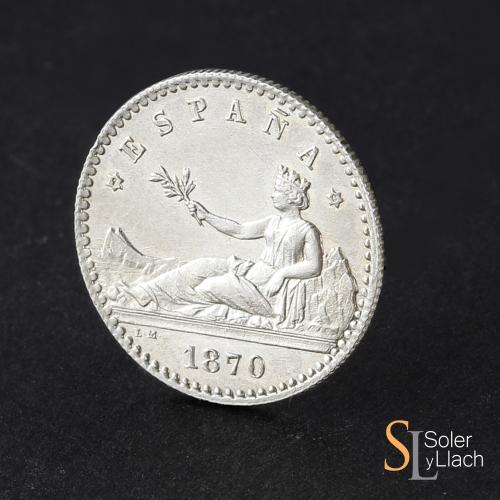 GOB. PROVISIONAL y I REPÚBLICA. 20 Céntimos. 1870 (*7-0). S.