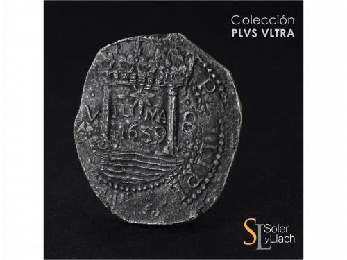 FELIPE IV. 8 Reales. 1659. LIMA. V. Rev.: V -  Columna - LI*
