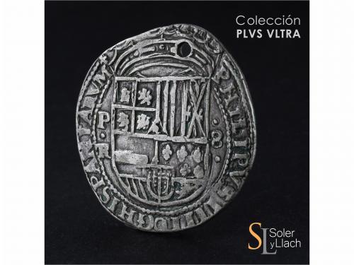 FELIPE IV. 8 Reales. 1643. POTOSÍ. TR. Anv.: P / punto / TR 