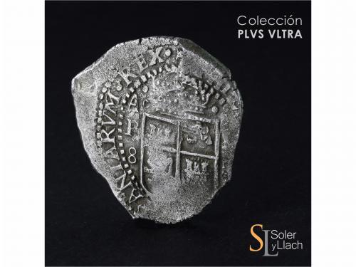 FELIPE IV. 8 Reales. 1652. POTOSÍ. E. Rev.: IPH6 bajo la cor