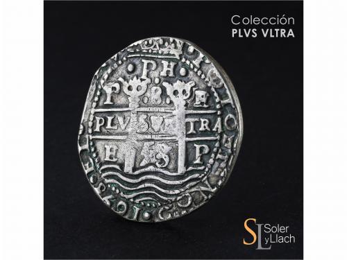 FELIPE IV. 8 Reales. 1653. POTOSÍ. E. Anv.: Variante 4 cifra