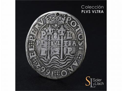 FELIPE IV. 8 Reales. 1662. POTOSÍ. E. 26,50 grs. Tipo Real. 