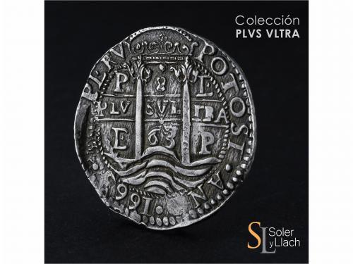 FELIPE IV. 8 Reales. 1663. POTOSÍ. E. 27,58 grs. Tipo Real. 