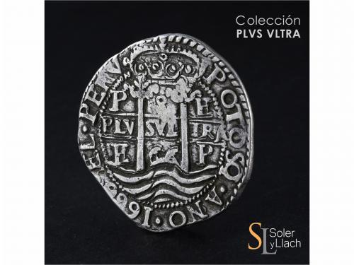 FELIPE IV. 8 Reales. 1666. POTOSÍ. E. 27,37 grs. Tipo Real. 