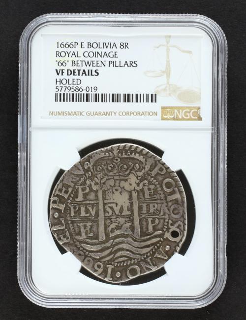 FELIPE IV. 8 Reales. 1666. POTOSÍ. E. 27,37 grs. Tipo Real. 