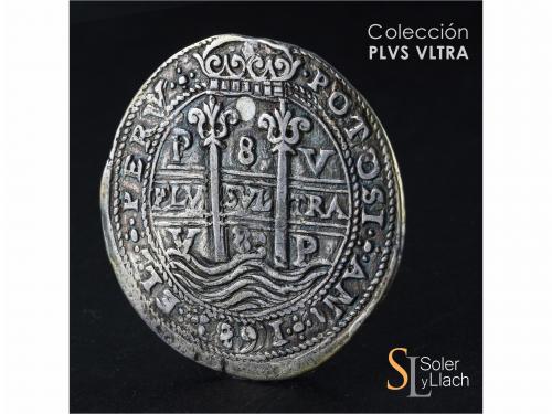 CARLOS II. 8 Reales. 1683. POTOSÍ. V. 26,68 grs. Tipo Real, 